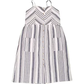 Primark Kékcsíkos vászonruha (146) lány