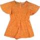 Virágos sárga playsuit (128) kislány