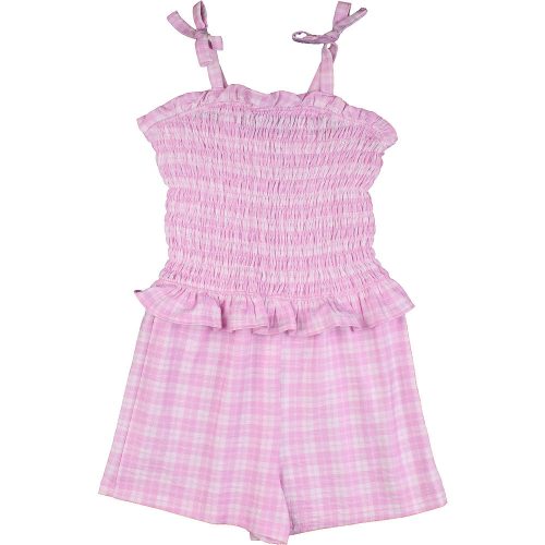 River Island Rózsaszín kockás playsuit (98) kislány