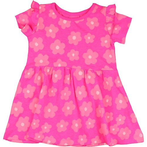 Virágos rózsaszín ruha (74) baba