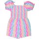 Színesmintás playsuit (140) lány