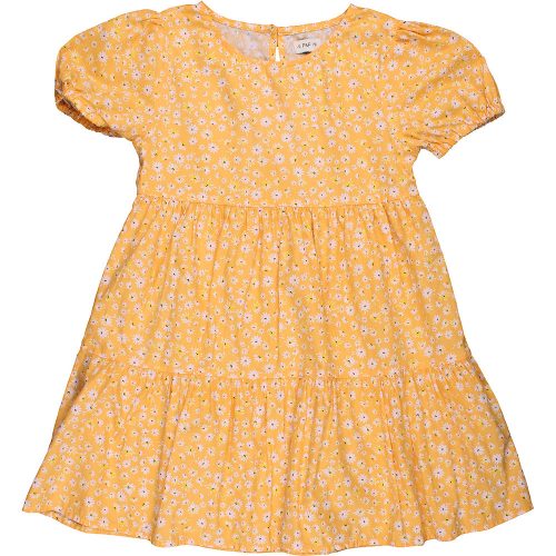 F&F Virágos sárga ruha (128) kislány