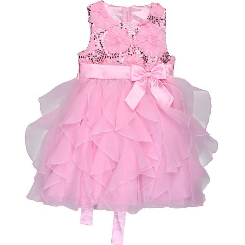 Fodros rózsaszín ruha (116) kislány