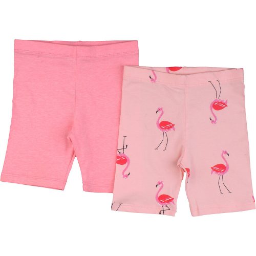 F&F Flamingós-rózsaszín rövid leggings szett (92) kislány