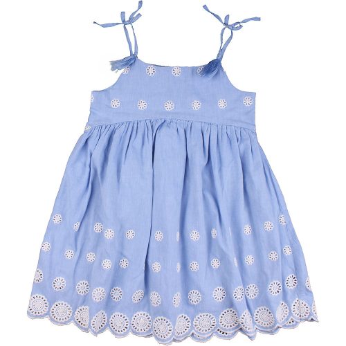 Next Hímzett kék ruha (110) kislány