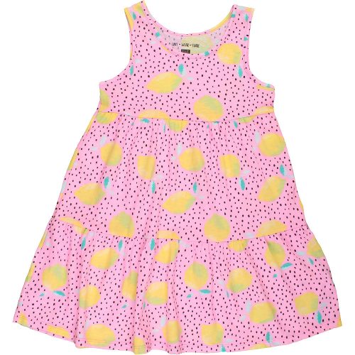 F&F Citromos rózsaszín ruha (122) kislány