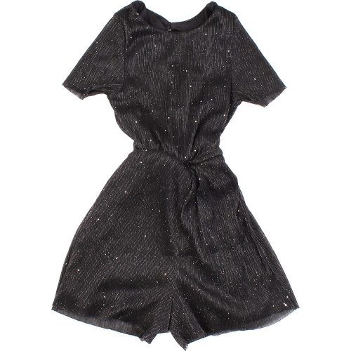 F&F Csillogó fekete playsuit (116) kislány