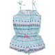 Young Dimension Türkizmintás playsuit (152) lány