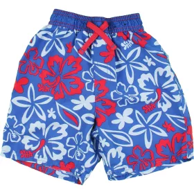 George Virágos kék fürdőnadrág (104) kisfiú