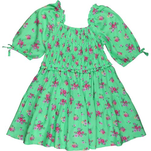 Next Virágos zöld ruha (122) kislány