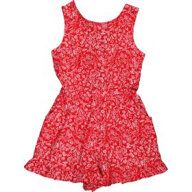 Next Virágos piros playsuit (140) lány