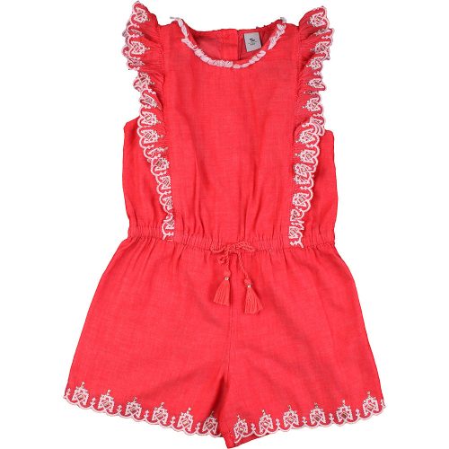 TU Hímzett korall playsuit (104) kislány