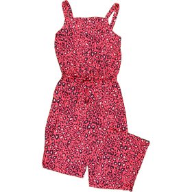 Miss E-vie Mintás korall jumpsuit (158) tini lány