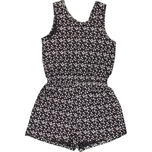 F&F Virágos fekete playsuit (152) lány