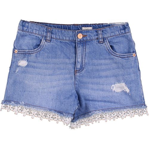 F&F Csipkés farmershort (146) lány