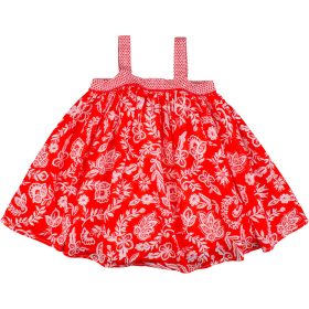 Gap Virágos piros ruha (92) kislány