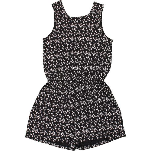 F&F Virágos fekete playsuit (140) lány