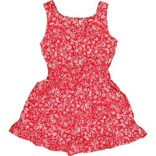 Next Virágos piros playsuit (110) kislány