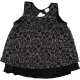 F&F Virágos fekete csipkefelső (128) kislány