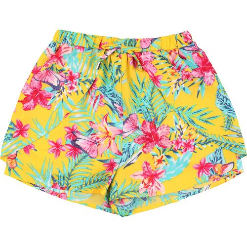 Primark Virágos sárga short (140) lány