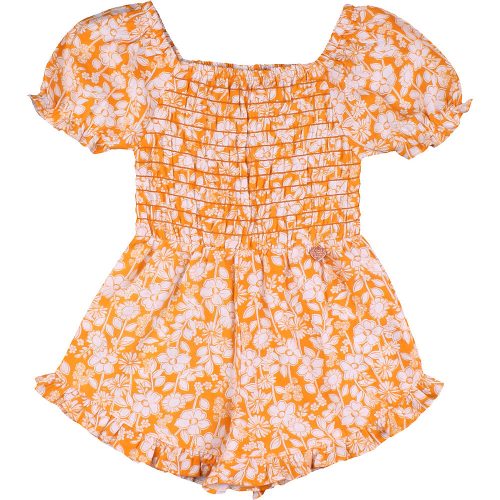 Virágos mustár playsuit (98) kislány