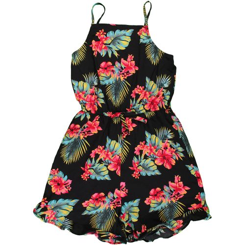 Primark Virágos fekete playsuit (140) lány