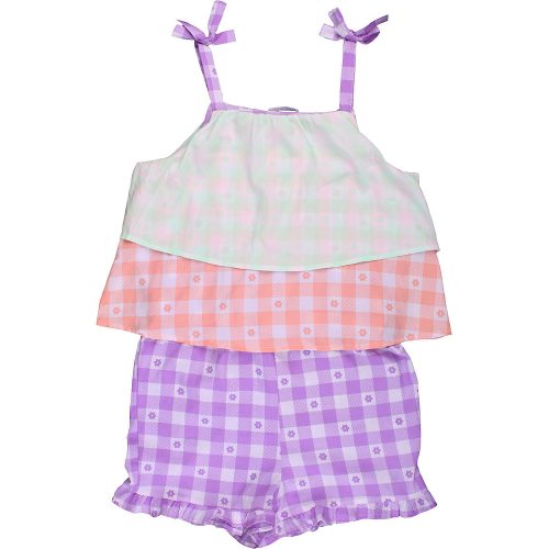 Pep&Co Virágos-kockás playsuit (152) lány