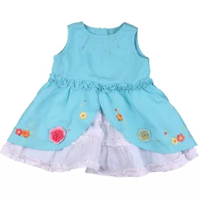 Mamas&Papas Hímzett kék ruha (62) baba