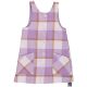 Lilakockás ruha (110) kislány