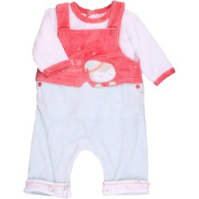 Törtfehér-kék plüss szett (56) baba