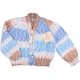Kékmintás kardigán (56-62) baba