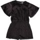 F&F Csillogó fekete bársony playsuit (104) kislány