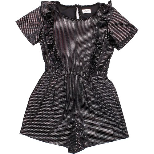 F&F Csíkos bársony playsuit (122) kislány