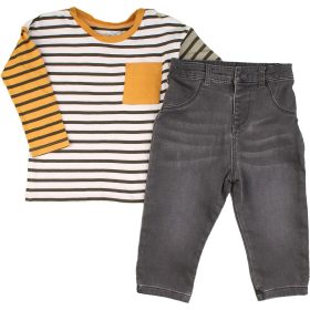 F&F Csíkos-szürke szett (80) baba