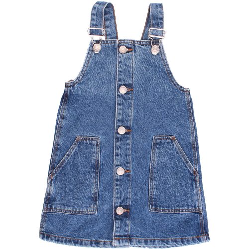 Denim Ezüstgombos farmerruha (104) kislány