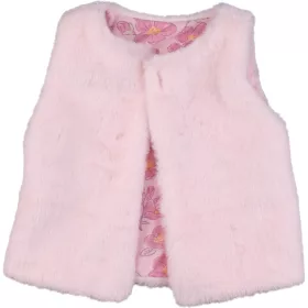 Rózsaszín prémes mellény (74) baba