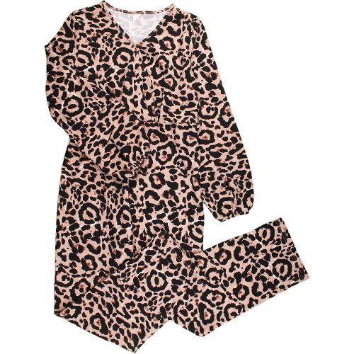 Mintás bézs jumpsuit (152) lány