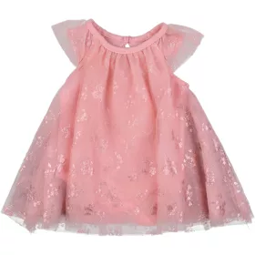 Virágos rózsaszín ruha (62) baba