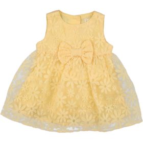 F&F Virágos sárga ruha (56) baba