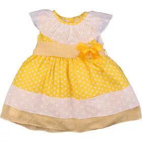 Pöttyös sárga ruha (74) baba