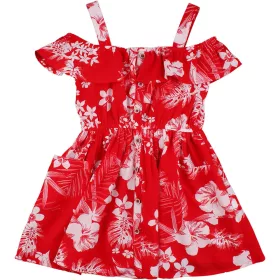 Next Virágos piros ruha (98) kislány