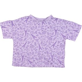 Mintás lila felső (110) kislány