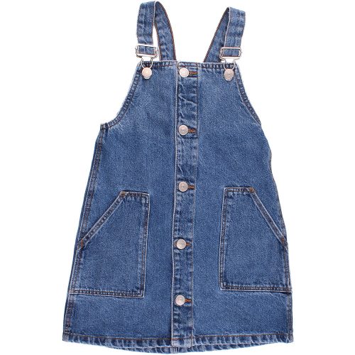 Denim Ezüstgombos farmerruha (122) kislány