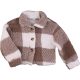 Kockás polár kabát (98) kislány