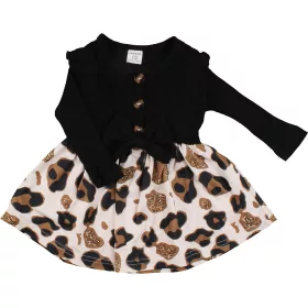 Mintás-fekete ruha (68) baba