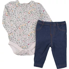 Virágos-kék szett (62) baba