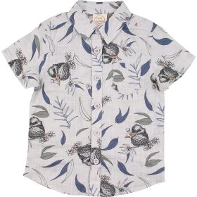 Leveles szürke ing (92) kisfiú