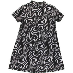 Pep&Co Mintás fekete ruha (128) kislány