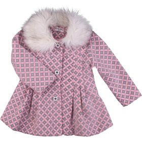 Mintás rózsaszín kabát (98) kislány
