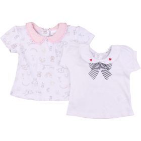 Fehér-mintás felső szett (62) baba